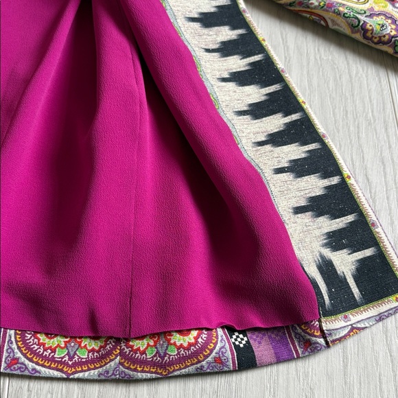Etro Vibrant Paisley Jacket with Pink, Green and Black Accents. - Picture 8 of 8